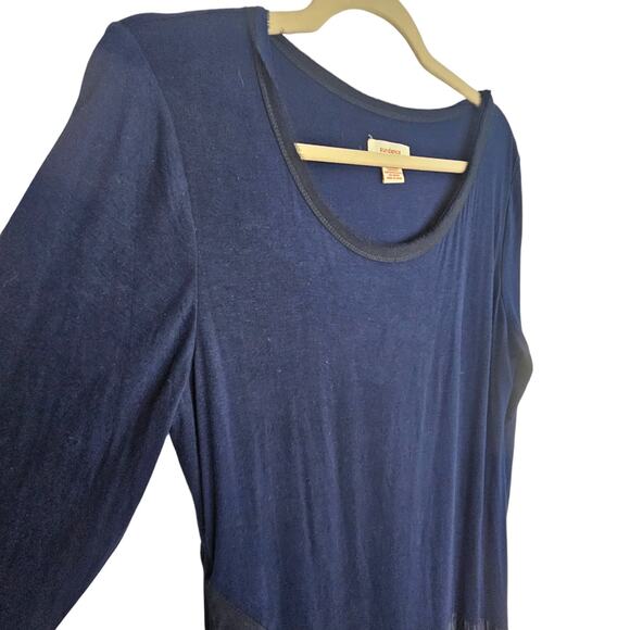 Sundance Dress Drop Waist Dress Asymmetric Dress Midi Dress L Navy Blue Dress - Picture 6 of 10